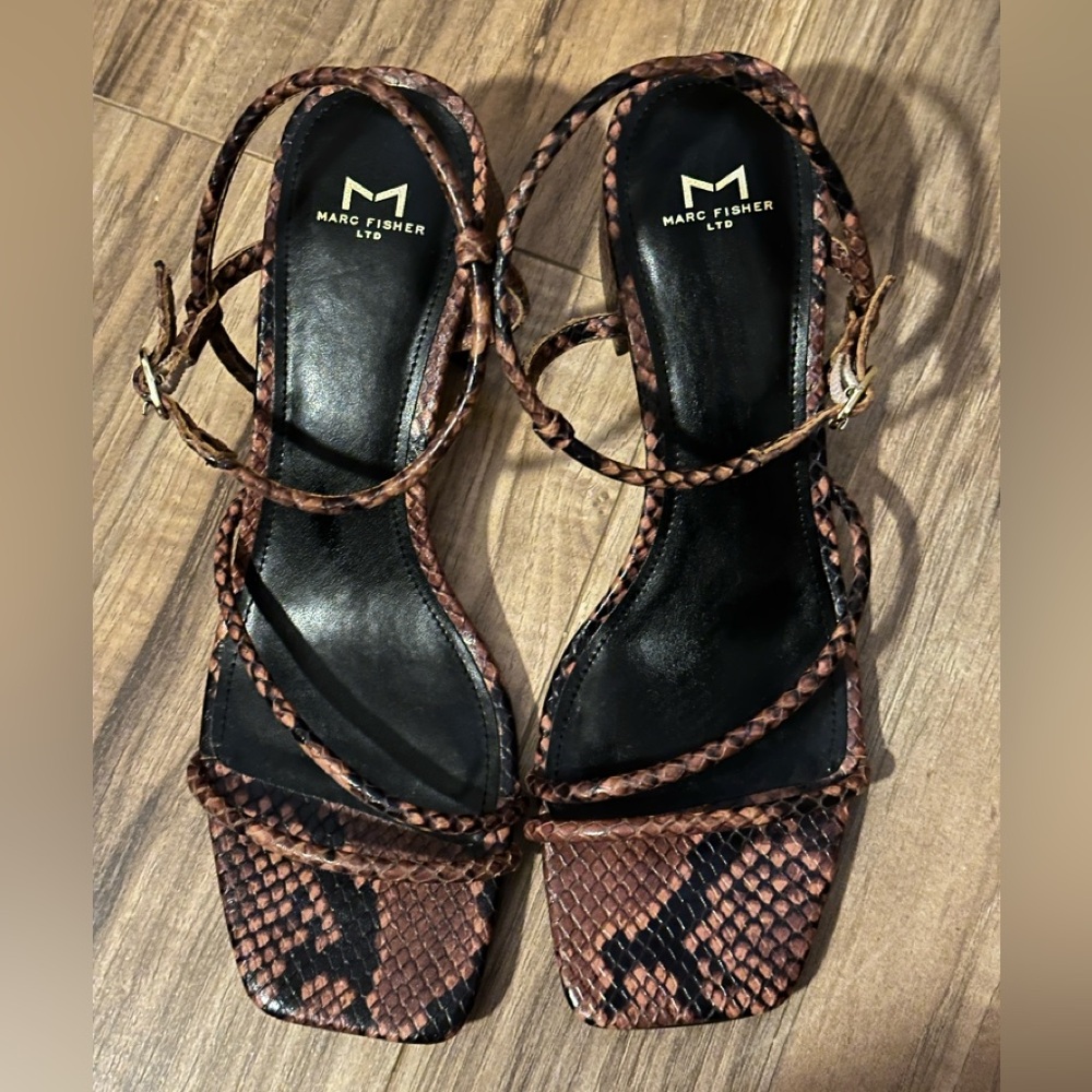 Marc Fisher Snakeskin Pattern Sandals